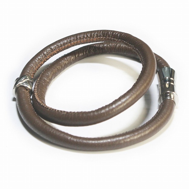 elizabeth parker エリザベスパーカー ブラウンレザーブレスレットの