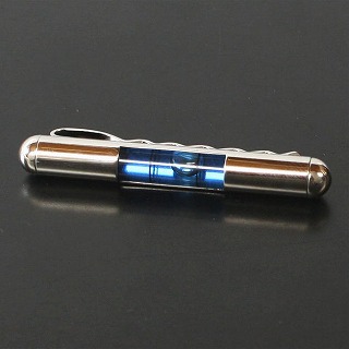 水準器（青） カフス、タイピンセット【カフスボタン・タイバー