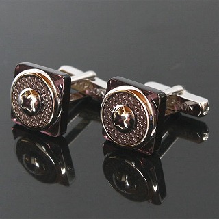 【トンプソン】ブラックスクエアーカフス トンプソン】ブラックスクエアーカフス