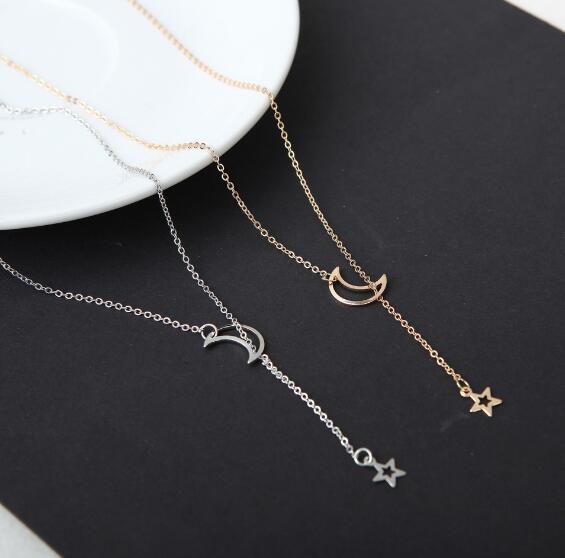 即納 メール便送料無料 揺れる Cute ムーンスター 月 星モチーフ Yデザイン ネックレス ペンダントの通販はau Pay マーケット ステイ ウィズ 5000円以上購入で送料無料