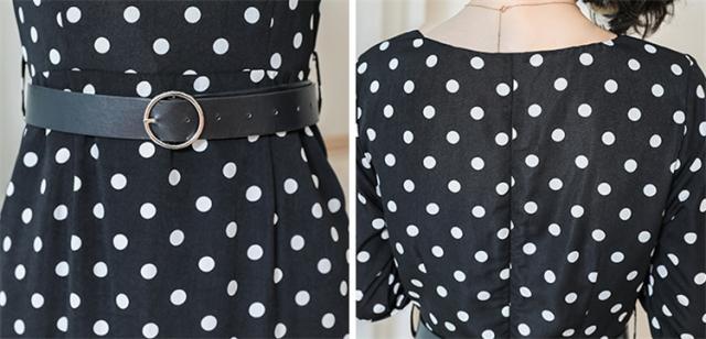 即納 裾 袖口レース切替 エレガント クラッシク レトロ ドット柄 水玉 ロング丈 ワンピースの通販はau Pay マーケット ステイ ウィズ 5000円以上購入で送料無料