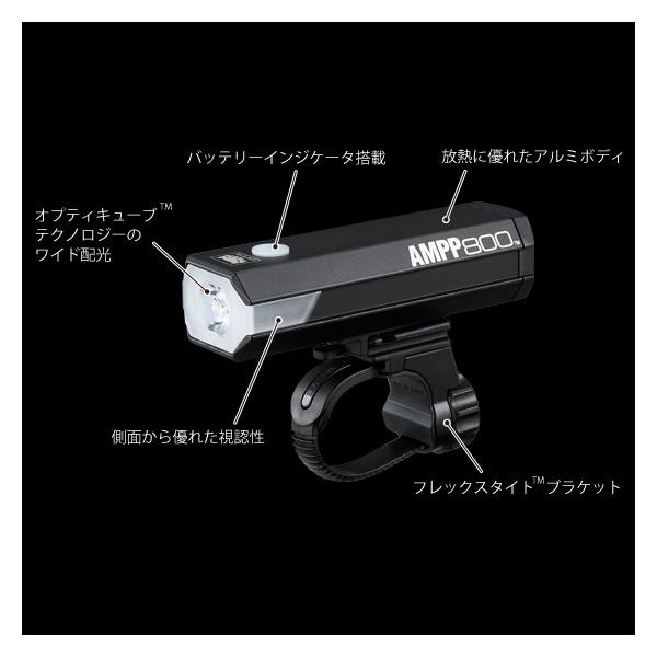 キャットアイ HL-EL088RC(AMPP800) アンプ800 Stealth ヘッドライト USB充電