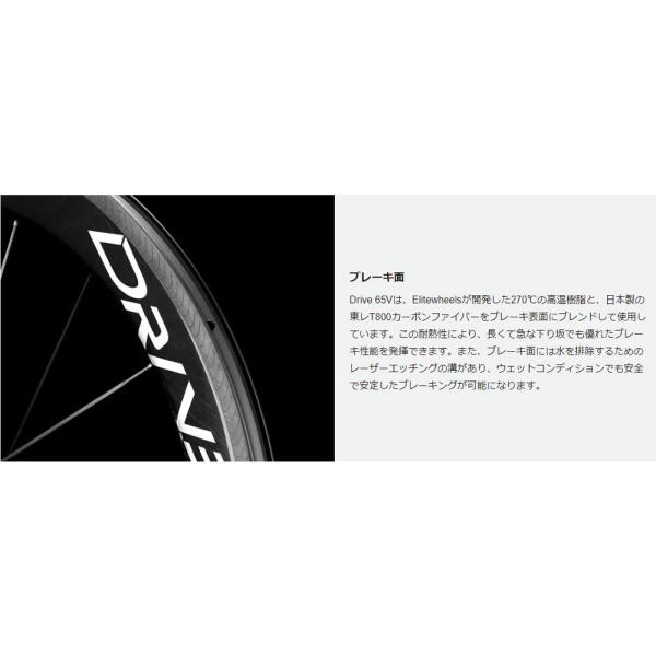 エリートホイール Drive 65V リムブレーキ シマノ10/11/12段＆スラム10/11段 前後セット