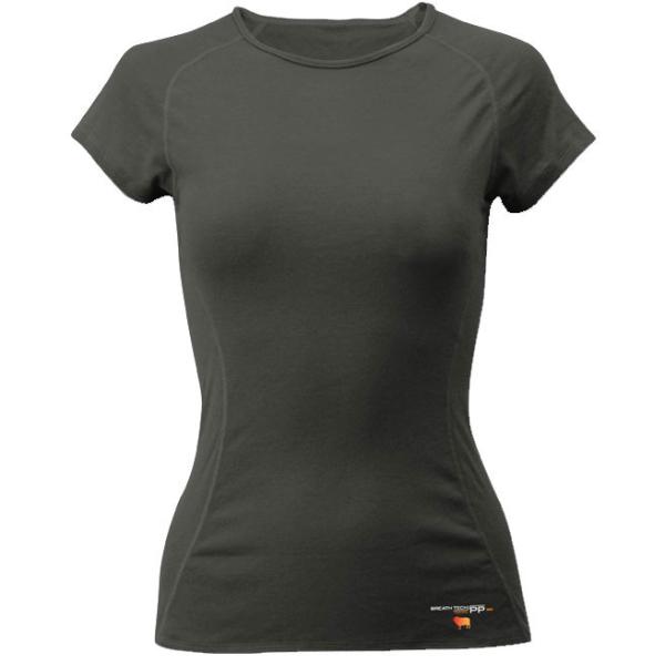 オンヨネ レディースハーフスリーブ（薄手） ブラック ブレステック メリノ PPの通販は