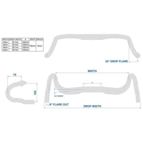 リッチー WCS VENTUREMAX 2 バークランプ径：31.8mm ドロップハンドル