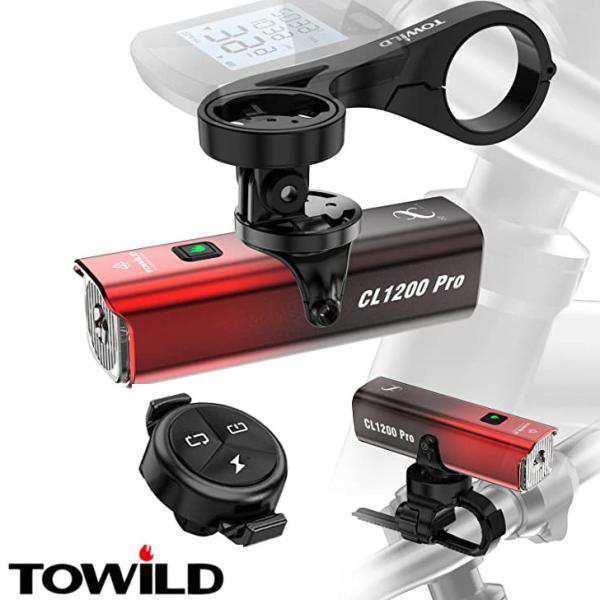 トゥワイルド CL1200プロ ヘッドライト マウント・リモコン付属 レッド USB-TYPE-C充電 TOWILD