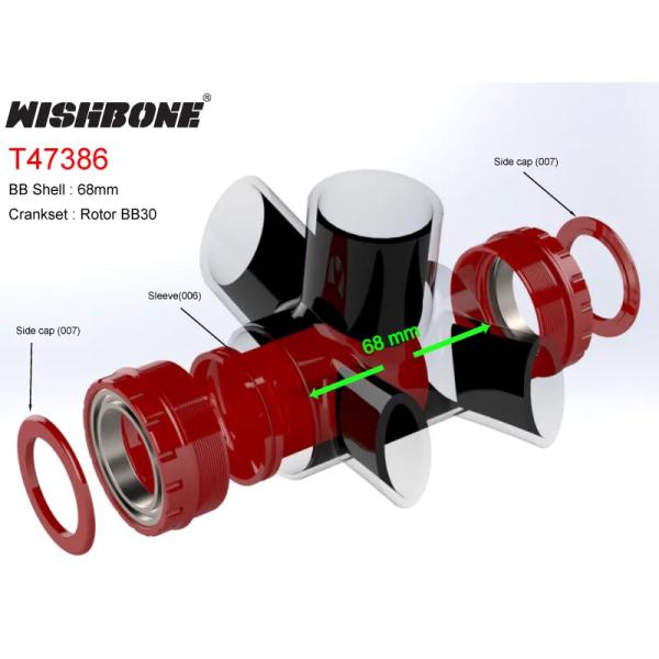 ウィッシュボーン T47386 M47×1mm/68mm ボトムブラケットの通販は