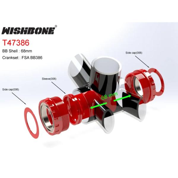 ウィッシュボーン T47386 M47×1mm/68mm ボトムブラケットの通販は