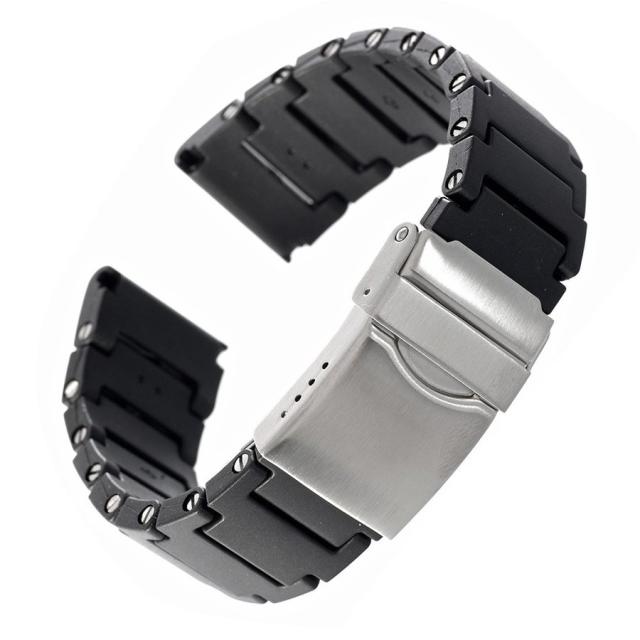 時計 腕時計 ベルト バンド Empire Union ユニオン 3000 超軽量 連結 ウレタン ブラック 22mmの通販はau Pay マーケット Empire