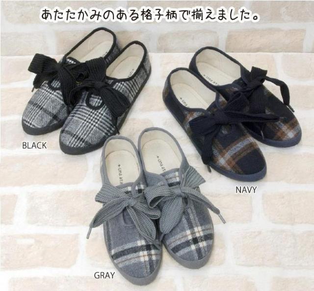 スニーカー レディース スリッポン スニーカー リボン ギンガム チェック 太ひも レースアップ フェルト 素材 柄 黒 グレー ネイビー 女の通販はau Pay マーケット ファッションシューズアベリア