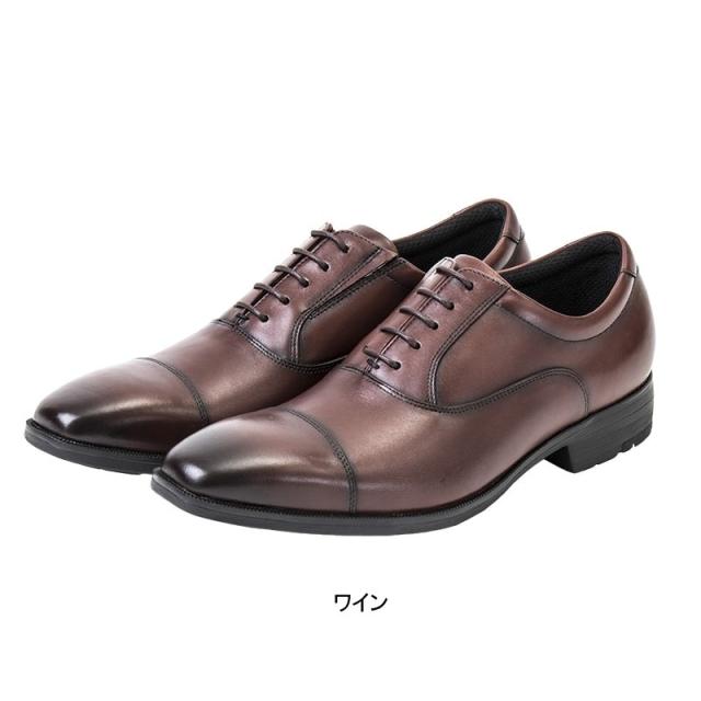 テクシーリュクス アシックス商事 texcy luxe 本革 革靴 ビジネスシューズ ストレートチップ スニーカー 黒 ブラック 3E ロングノーズ スーツ 靴 actu7010_3