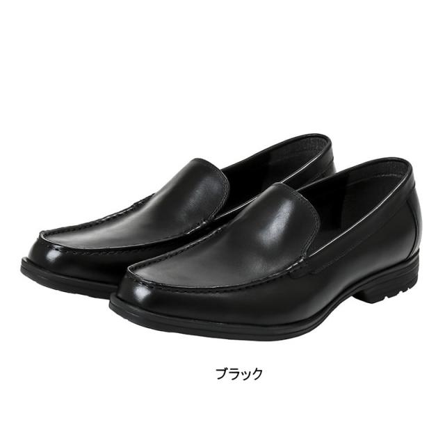 テクシーリュクス アシックス商事 texcy luxe 本革 革靴 ビジネス カジュアル シューズ ビジカジ モカシン スリッポン 黒 ブラック 3E ロングノーズ スーツ 靴 actu7015_1