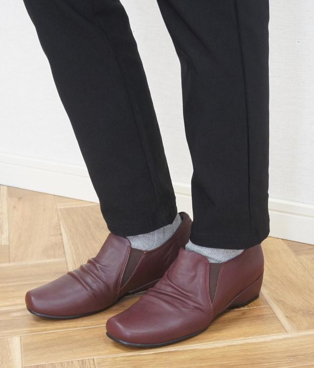 本革 スリッポン カジュアルシューズ レディース レザー コンフォート