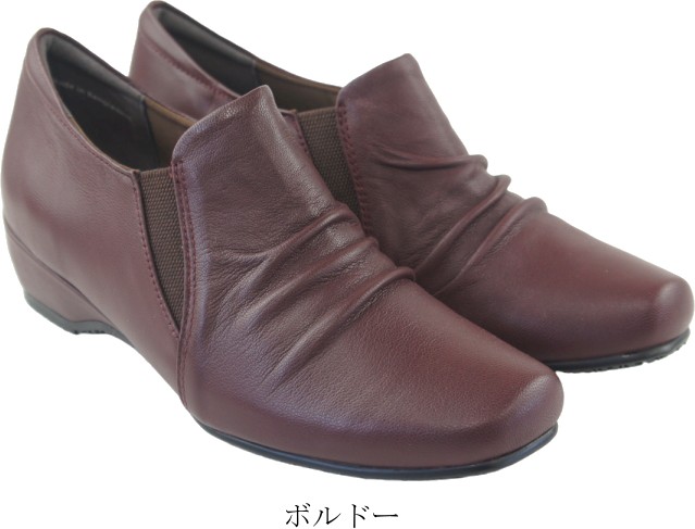 本革 スリッポン カジュアルシューズ レディース レザー コンフォート