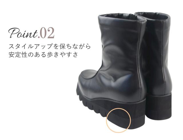 ✨美品✨ヒルズアヴェニュー　ショートブーツ(22)ソックス ウェーブソール 黒 ヒルズアヴェニュー オンラインストア チェルシー ウェーブ