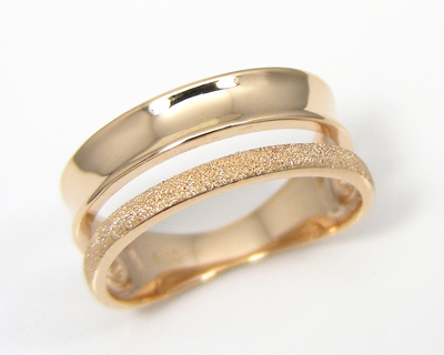 ピンキーリング リング K10YG 10k 10金 イエロー ゴールド 二連 ボリューム