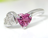 ピンクトルマリン ピンキー リング リング ダイヤモンド ホワイト