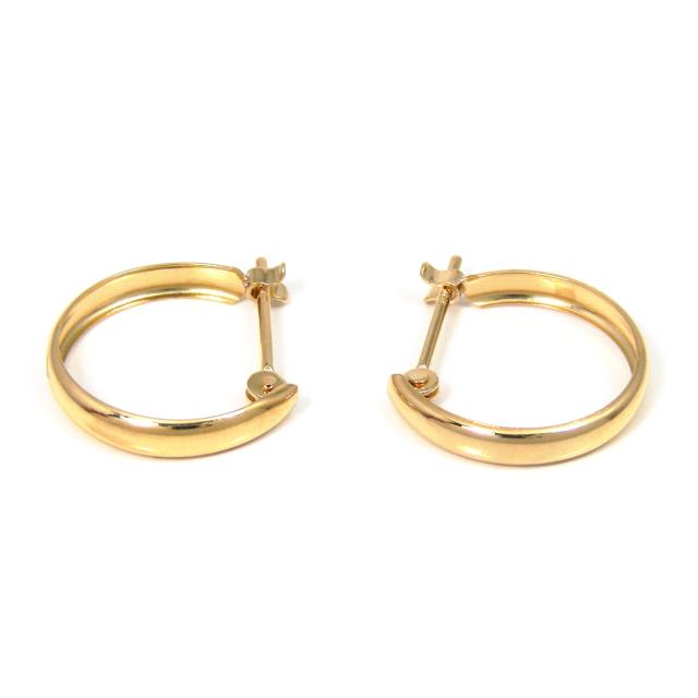 フープピアス ピアス 18k K18 18金 10k K10 10金 ゴールド 甲丸