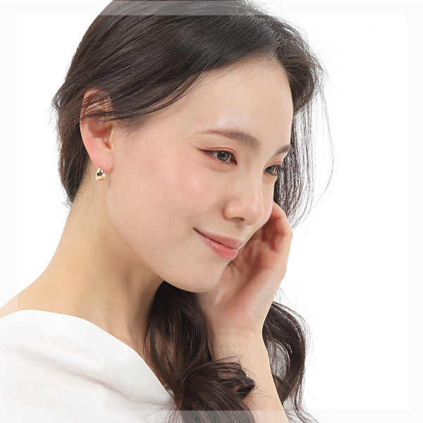 フープ ピアス 月甲丸 甲丸 スナップ ムーンピアス K10YG 10k 10金 イエロー ゴールド 幅7mm 外径13mm ぷっくり レディース 輪っか クロッシング 遮断式 リング ワンタッチ キャッチレス_3