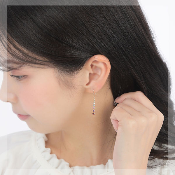 K10YG マルチカラー　アミュレット　サファイア　トパーズ　ペリドット　ピアス K10YG マルチカラー アミュレット サファイア トパーズ ペリドット ピアス