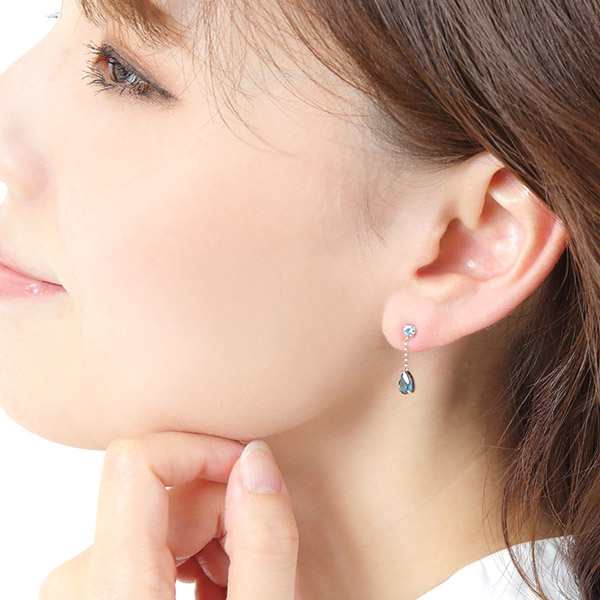 K10WG ブルートパーズ ピアス|festaria Online Shop(フェスタ