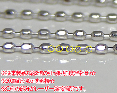 【強度2倍/レーザー接合/日本製】 K18YG イエロー ゴールド 1.0mm レーザーカットボール チェーン ネックレス 45cm_1