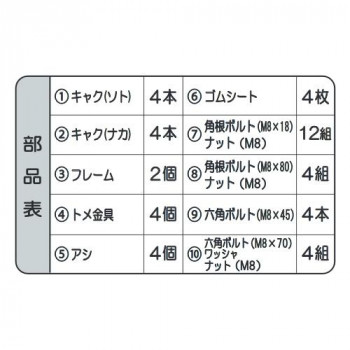 日晴金属 メーター架台(25〜100号用)平地置用高さ300mm MK-30 4931481701031_3