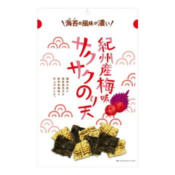 まるか食品　紀州産梅と赤しそ香るサクサクのり天　65g(10×4)