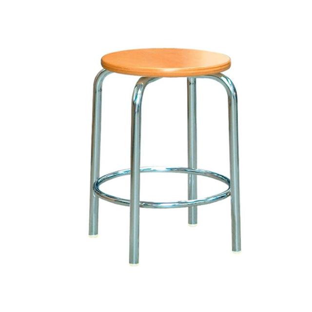 ルネセイコウ ラウンドスツール(内リング付き) ナチュラル・クロームメッキ 日本製 完成品 RW-2C 4901749184241の通販は 13,380円