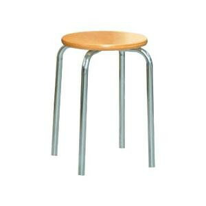 ラウンドスツール ナチュラル/クロームメッキ RW-1C 4901749182247の通販は 11,880円