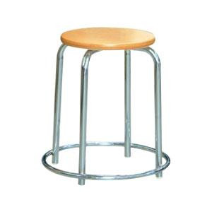 ラウンドスツール(外リング付) ナチュラル/クロームメッキ RW-3C 4901749186245の通販は 13,380円