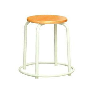 ラウンドスツール(外リング付) ナチュラル/ミルキーホワイト RW-4W 4901749187242の通販は 12,680円