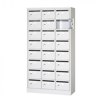 オフィス・店舗向け　メールボックス　3列8段　ダイヤル錠　ホワイト　COM-MVK-24P 4549081692712 166,180円