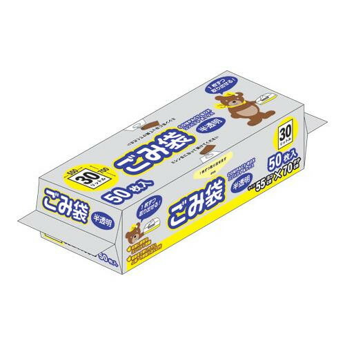 オルディ コンパクトボックスごみ袋 30L 半透明50P×20冊 10583502の通販は