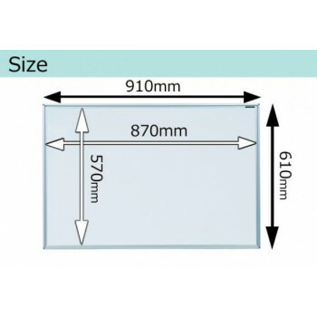 馬印　MAJI series(マジシリーズ)壁掛　スチールホワイト　無地ホワイトボード　ヨコ使い用　W910×H610mm　MV23 4965719153002_2