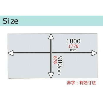 馬印　Nシリーズ(エコノミータイプ)壁掛　無地ホワイトボード　W1800×H900　NV36 4965719178500_2