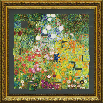名画モザイクアート 〜アートフレーム〜 Lサイズ クリムト「フラワー