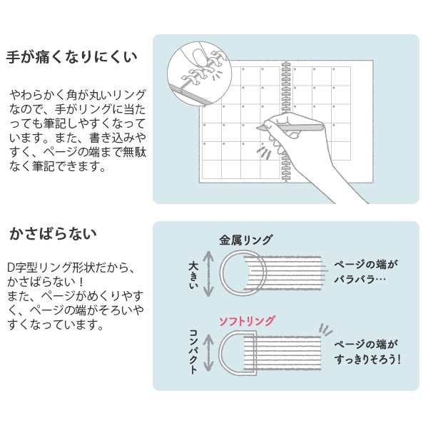 コクヨ ソフトリング キャンパスダイアリー2023 マンスリー 2022年12月～2024年3月 月曜始まり A5 /ブラック ニ-SMND-A5 -23/チェックピの通販はau PAY マーケット - ブングショップ