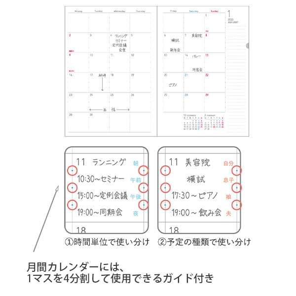 コクヨ ソフトリング キャンパスダイアリー2023 マンスリー 2022年12月～2024年3月 月曜始まり A5 /ブラック ニ-SMND-A5 -23/チェックピの通販はau PAY マーケット - ブングショップ