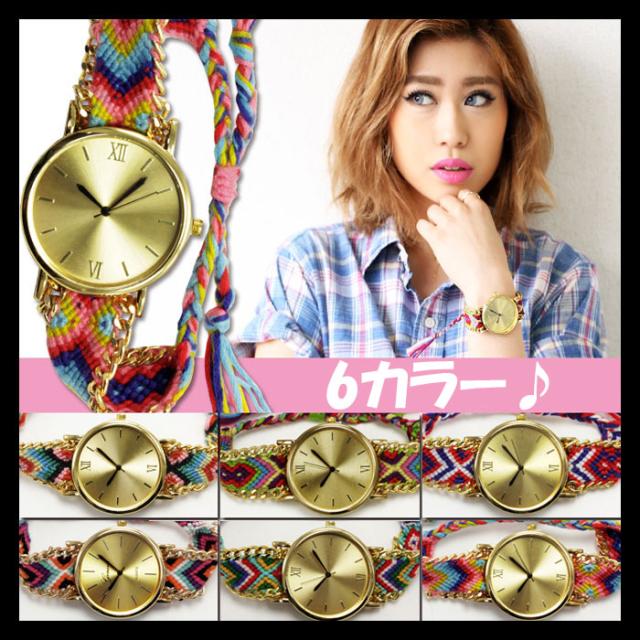 ミサンガウォッチ ミサンガ 時計 ミサンガ ウォッチ レディース メンズ アクセサリー ブレスレット ボヘミアン ビーチ 春 夏 女性の通販はau Pay マーケット ギャルガールズ