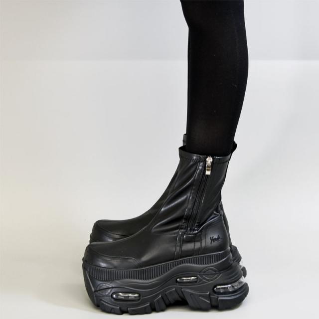 ヨースケ YOSUKE ストレッチブーツ 厚底ブーツ スニーカーブーツ ショートブーツ レディース 全4色 S M L LL 黒 白 4460113