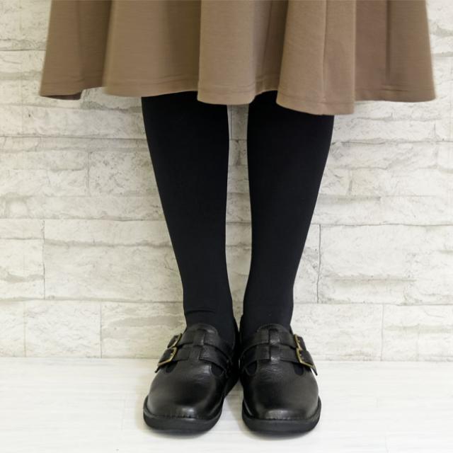 あしながおじさん スリッポン カジュアルシューズ 本革 レザー レディース 全3色 22.5cm-24.5cm 黒 1610027