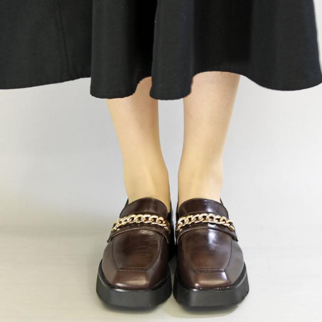 あしながおじさん 厚底ローファー チェーンビット プラットフォーム 本