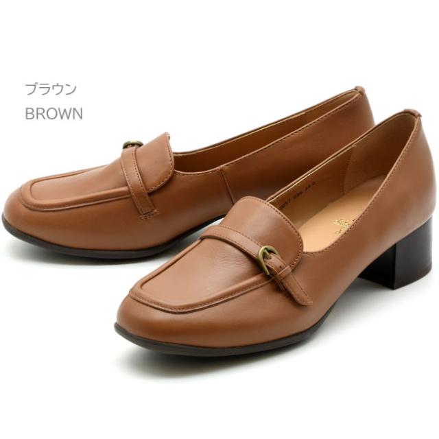 あしながおじさん 厚底ローファー パンプス ベルト 厚底 本革 レザー レディース オフィスシューズ 6410057_2