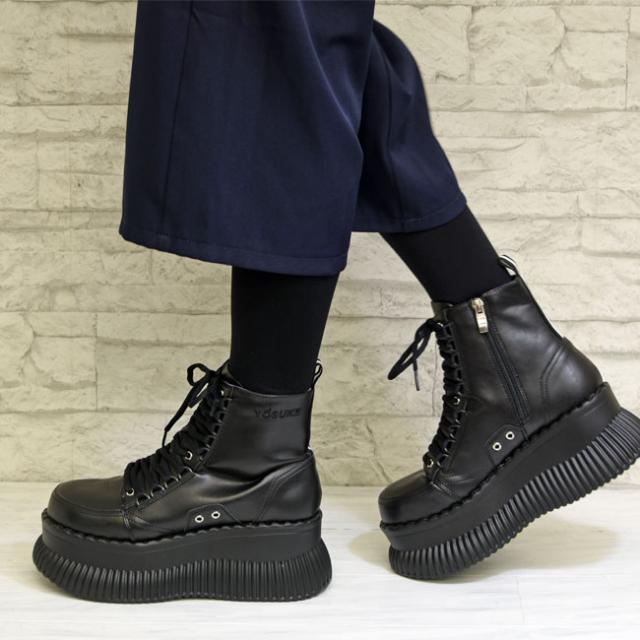 ヨースケ YOSUKE 厚底ブーツ スニーカーブーツ レースアップブーツ
