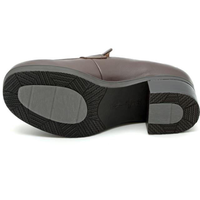 あしながおじさん 厚底ローファー チャンキーヒール 本革 レザー レディース 全3色 22.5-24.5 黒 茶色 2810593