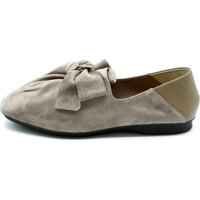 あしながおじさん パンプス スリッポン 本革 レザー レディース 全5色