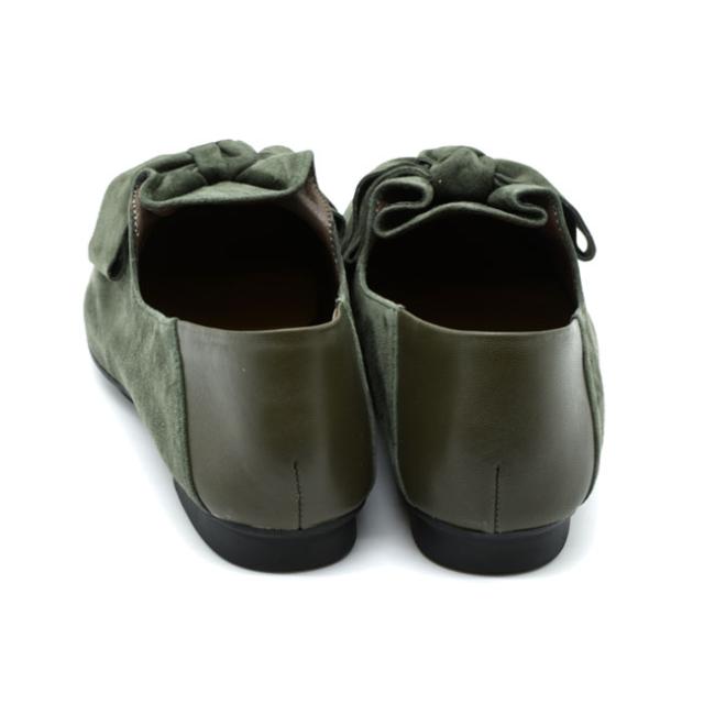 あしながおじさん パンプス スリッポン 本革 レザー レディース 全5色