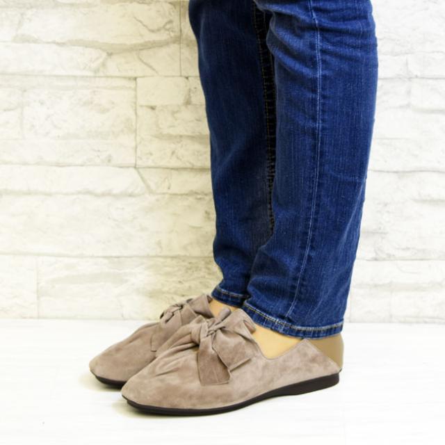 あしながおじさん パンプス スリッポン 本革 レザー レディース 全5色