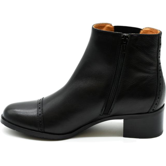 あしながおじさん サイドゴアブーツ 厚底 本革 レザー ショートブーツ